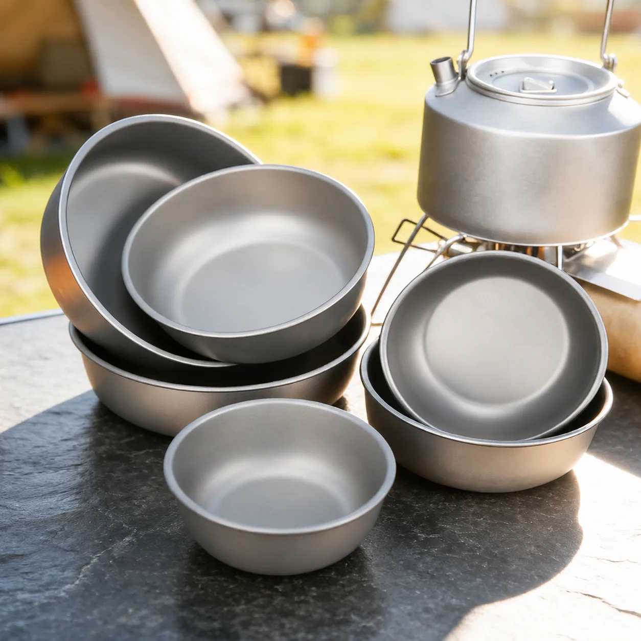 350ml childrens titanium bowl non toxic unbreakable anti scald toddler tableware
