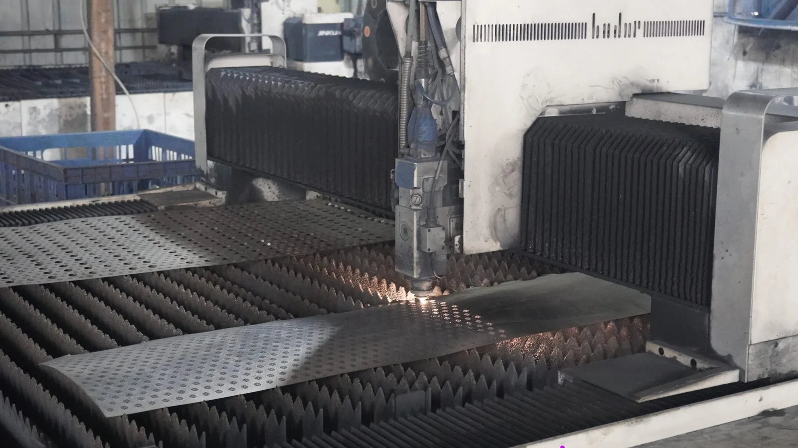 Raw titanium sheet inspection and material testing station