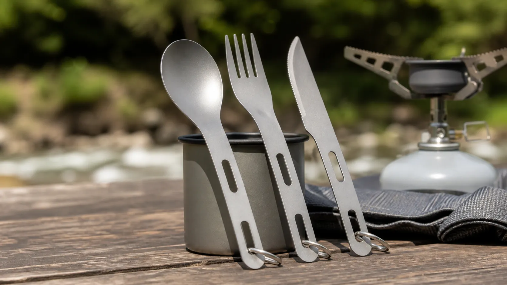 Solidus custom titanium cutlery set and private label packaging display
